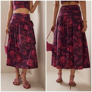 Cara Cara Kayla poplin midi skirt